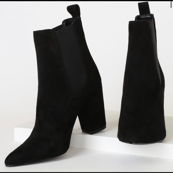 Steve Madden Subtle Pointed Ankle sueded Bootie black 8.5 - Picture 13 of 13